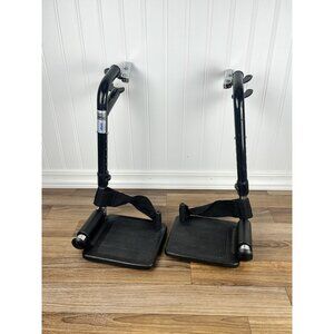 Drive STDS3J24SF Pair Medical Wheelchair Footrest Black Steel Swing-Away Black